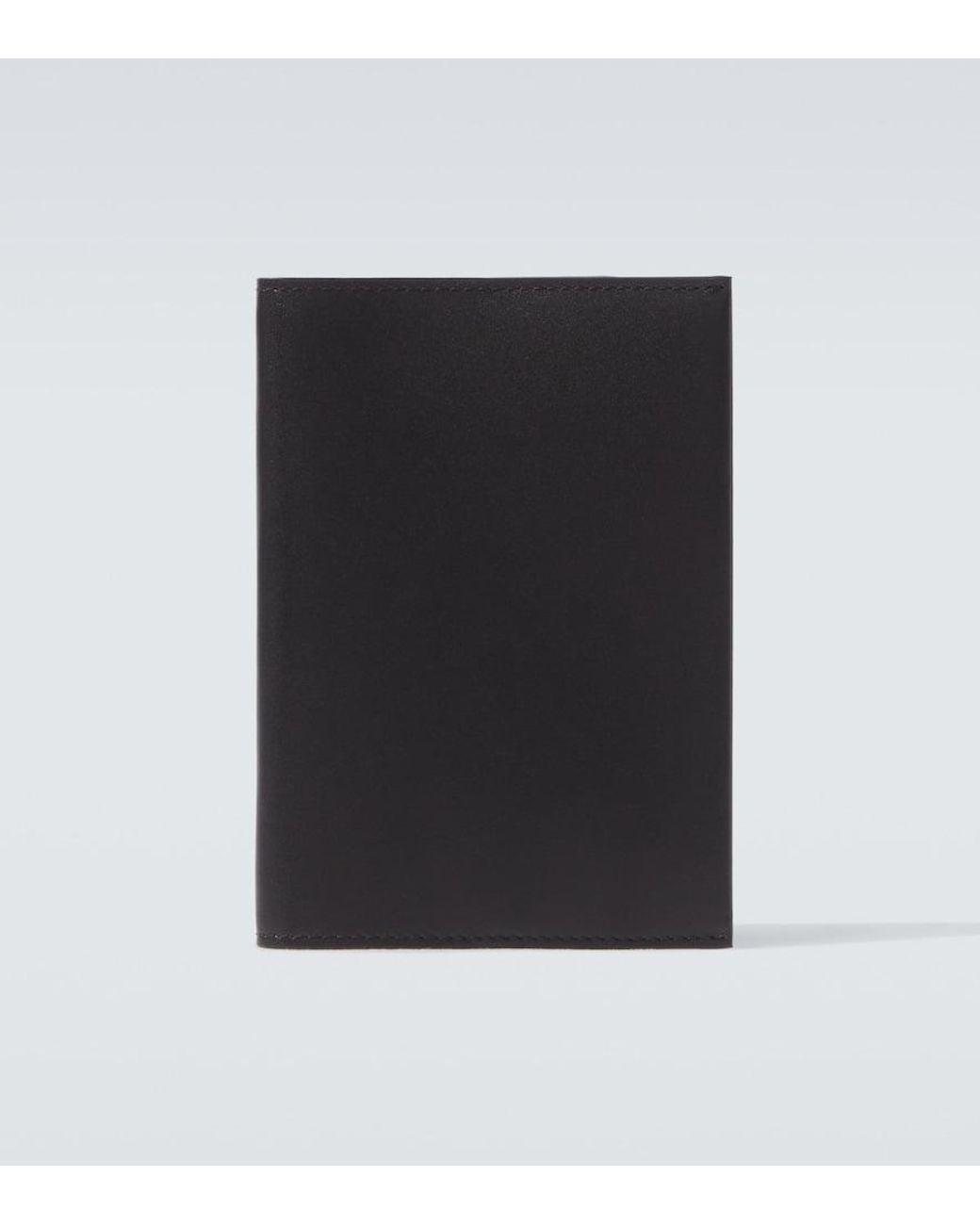 The Row Black Leather Passport Holder for men