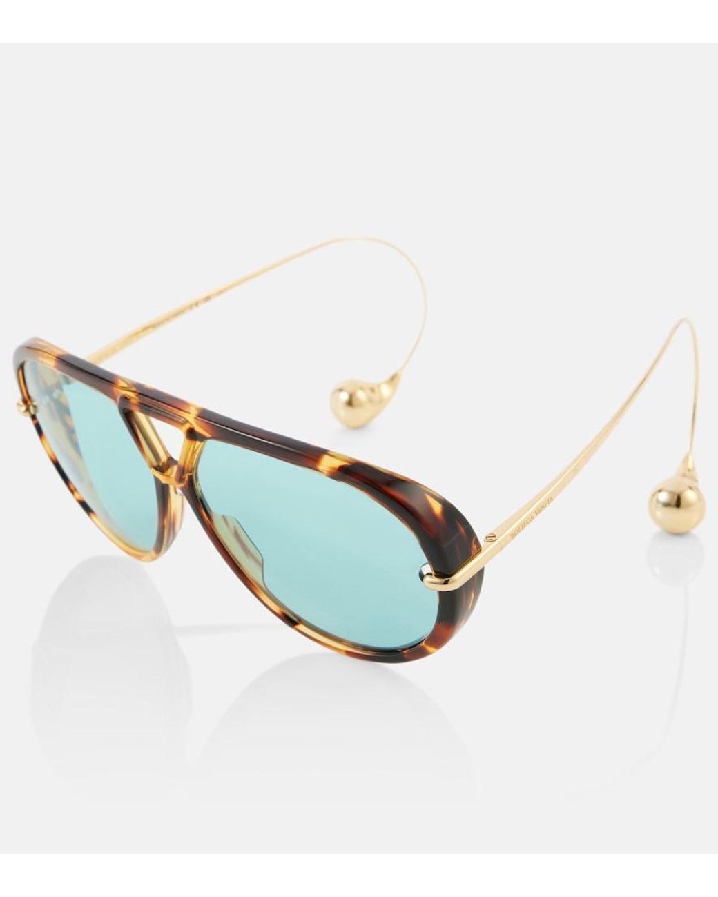 Bottega Veneta Blue Drop Aviator Sunglasses