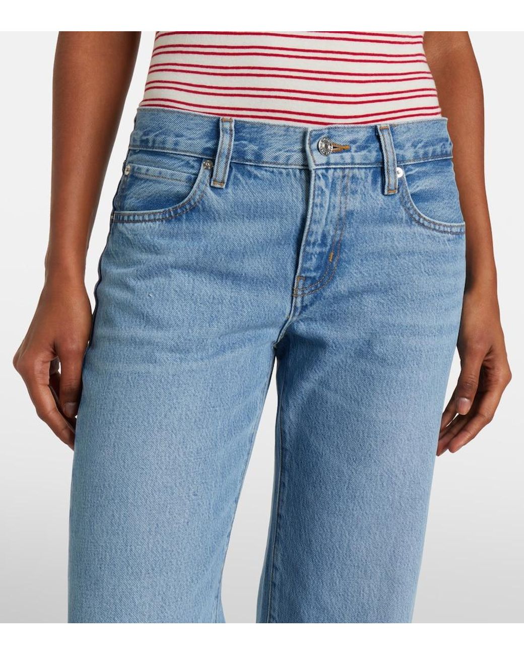 FRAME Blue The Saturday Straight Jeans
