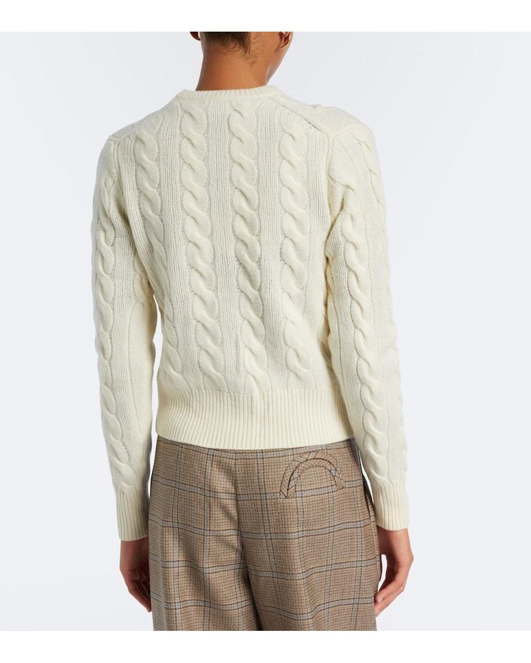Polo Ralph Lauren Natural Cable-Knit Wool And Cashmere Cardigan
