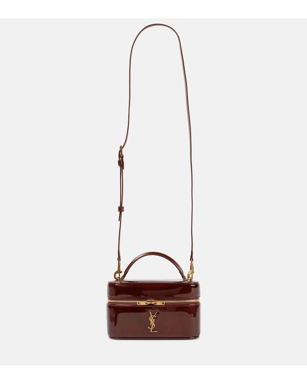 Saint Laurent Red Gaby Cassandre Patent Leather Vanity Bag