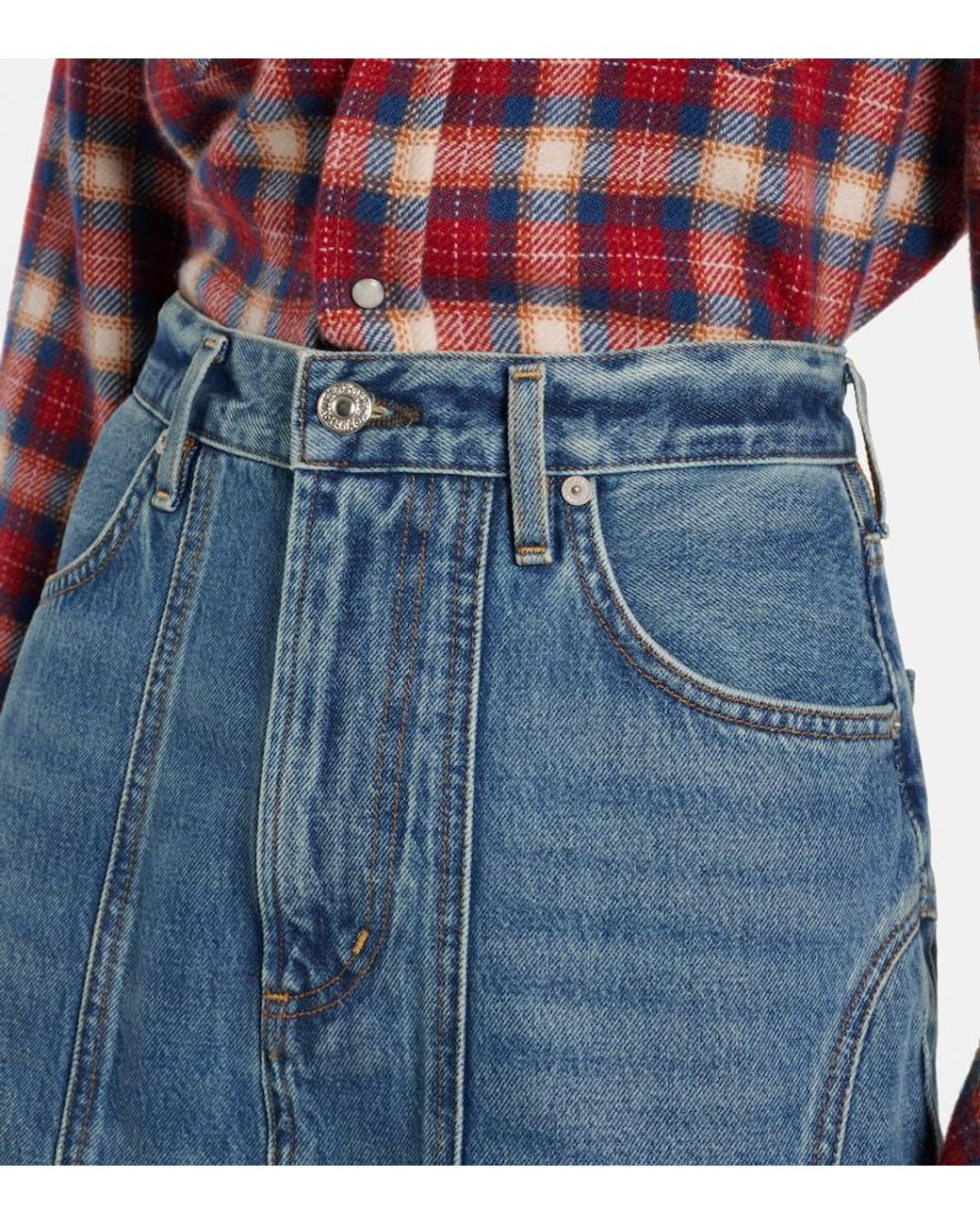 Citizens of Humanity Blue Gaucho Vintage Denim Maxi Skirt
