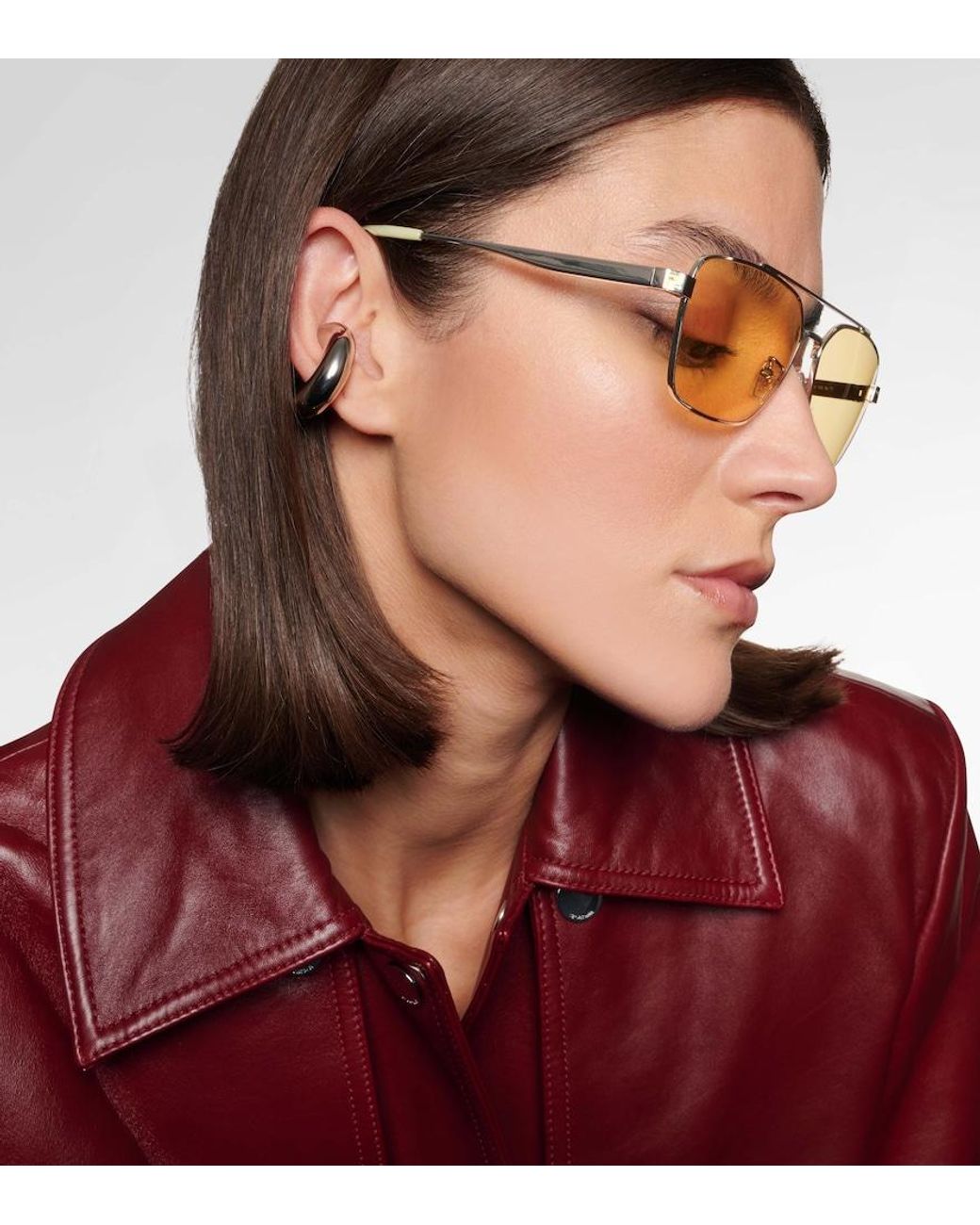 Fendi Natural Eckige Sonnenbrille Sky