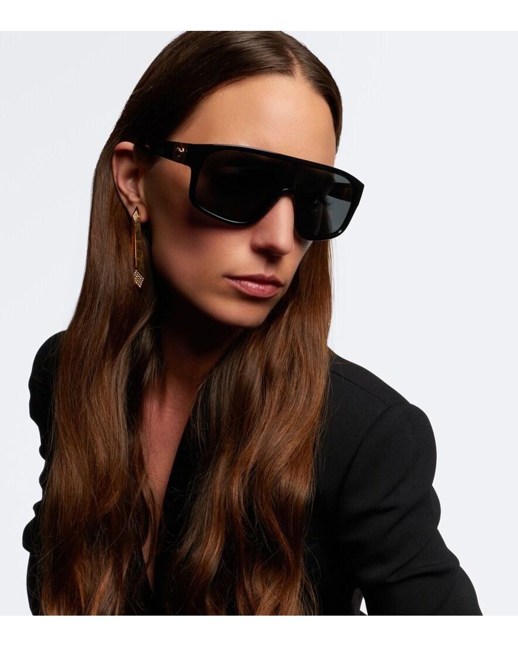 Versace Gray Vance Flat-Top Sunglasses