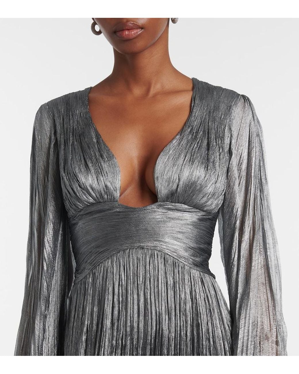 Maria Lucia Hohan Gray Catia Silk Gown