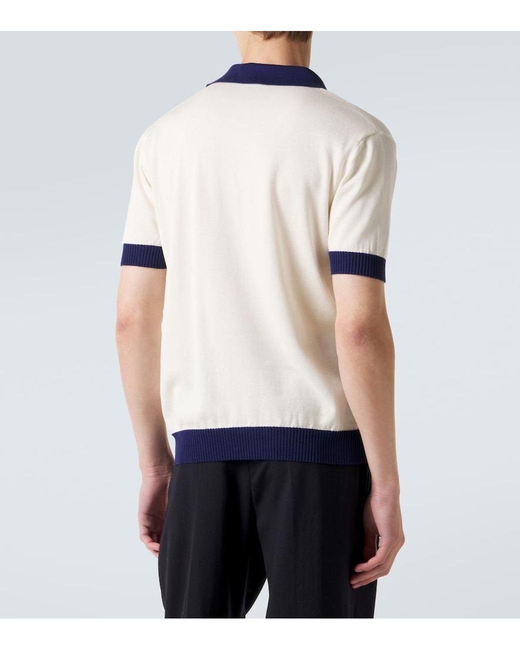 Valentino Garavani White Vgold Cotton Polo Shirt for men
