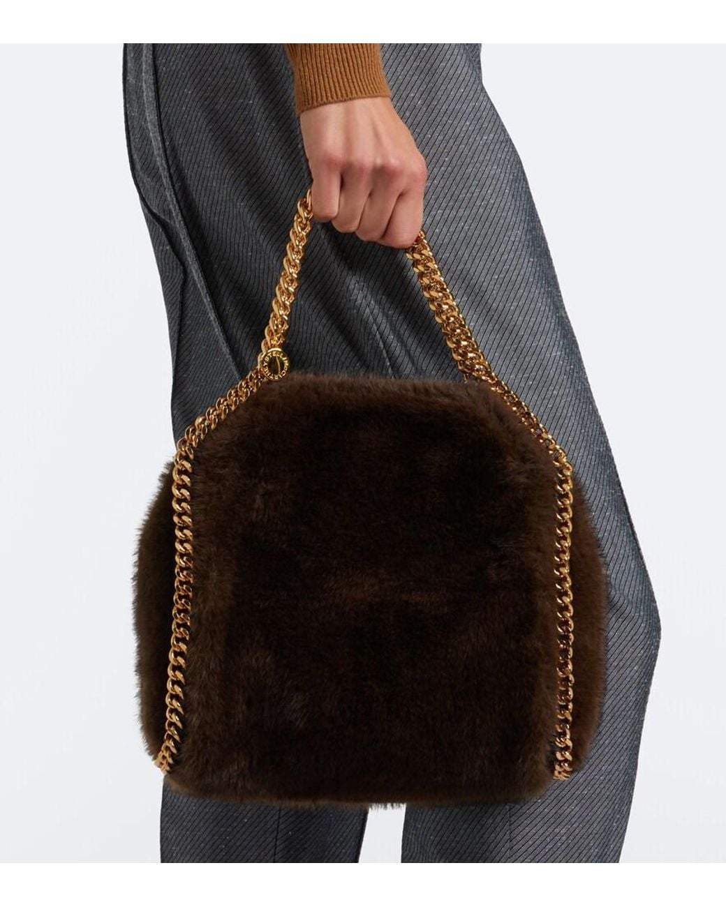 Stella McCartney Black Falabella Mini Tote Bag