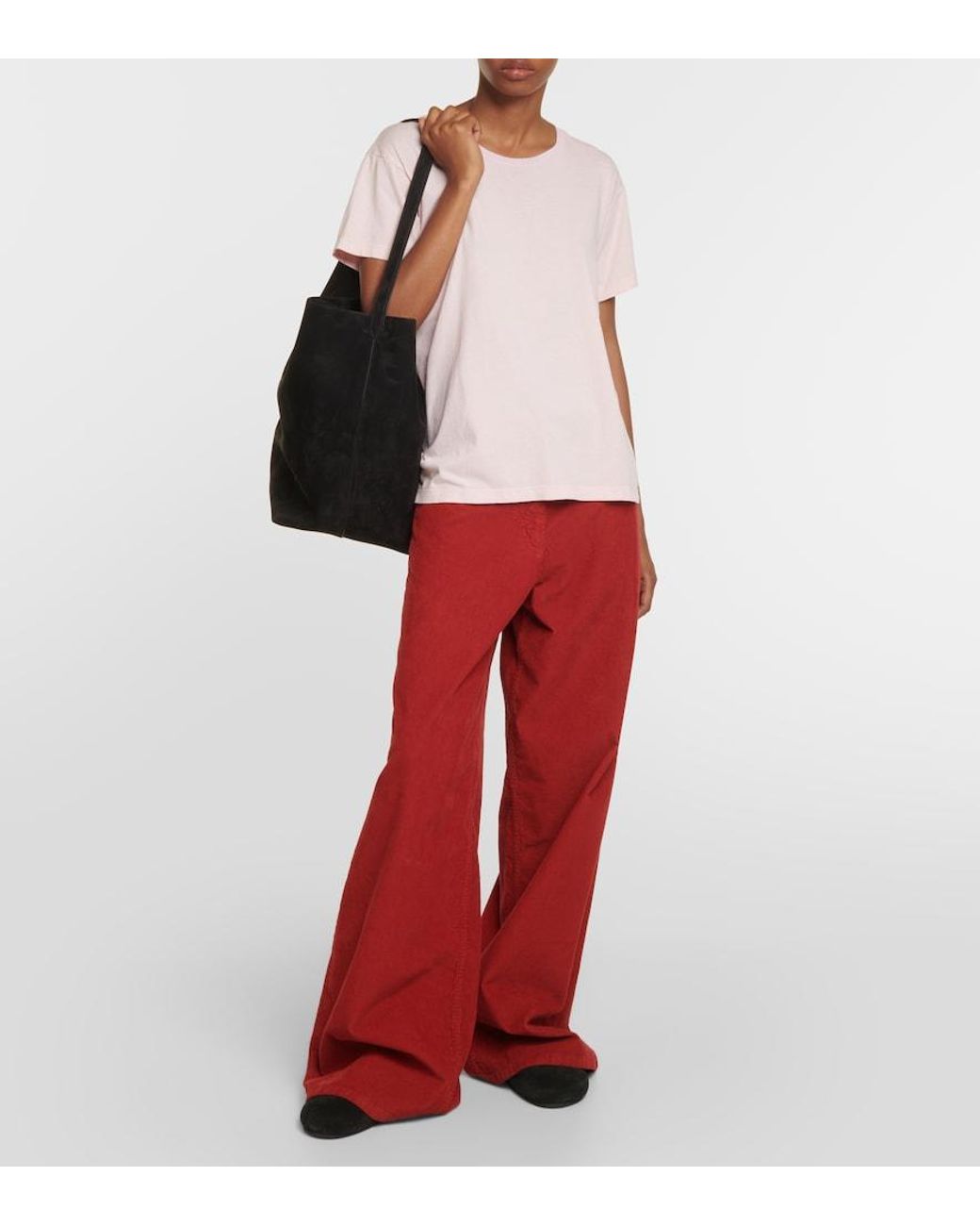The Row Black Tote Bag N/S Park Large Aus Leder