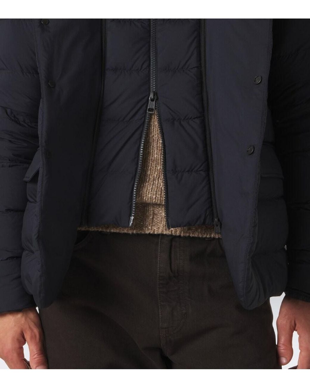 Moncler Blue Elarune Hooded Down Jacket for men