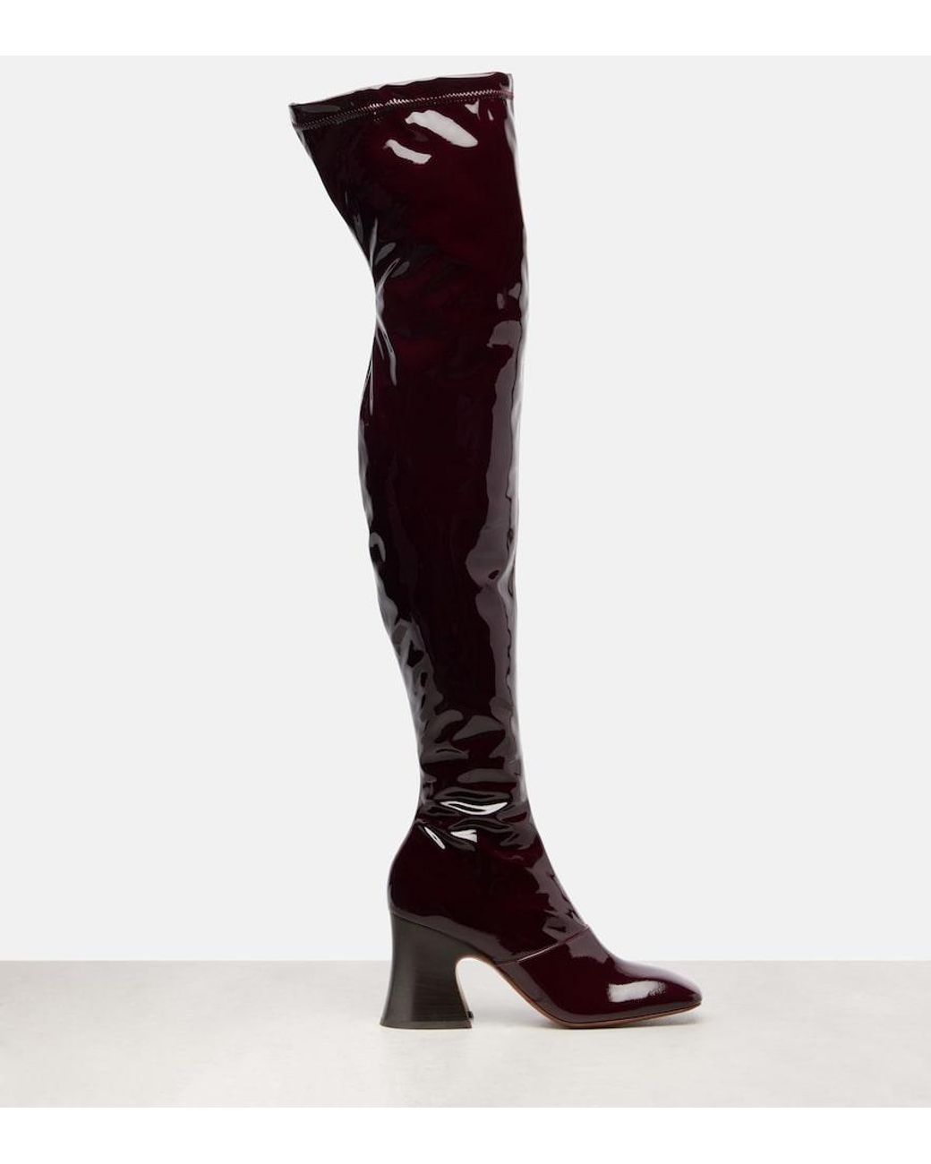 Chloé Red Janis 80 Over-The-Knee Boots
