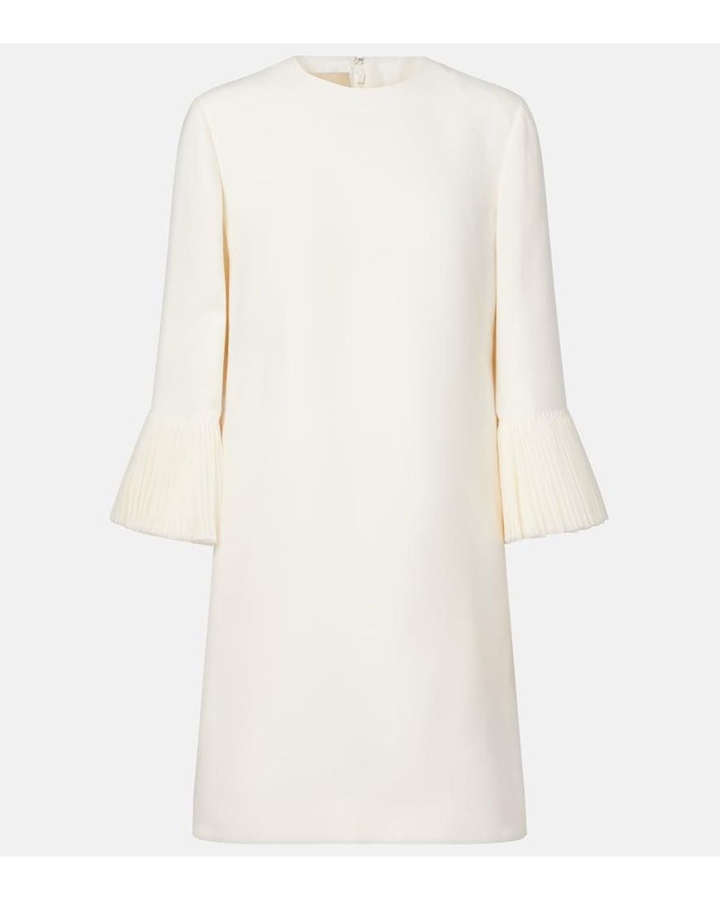 Valentino Garavani White Wool And Silk Minidress