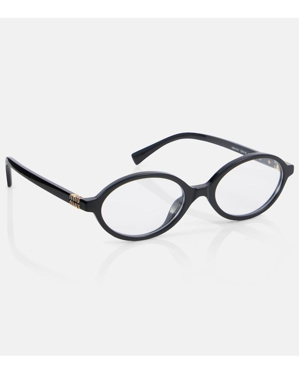 Miu Miu Brown Miu Regard Oval Glasses