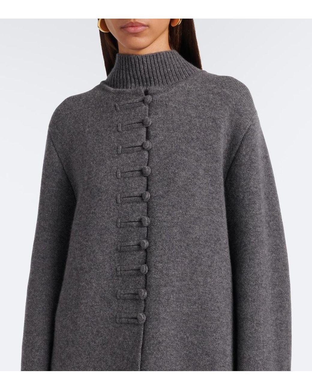 Lisa Yang Gray Han Fu Cashmere Cardigan