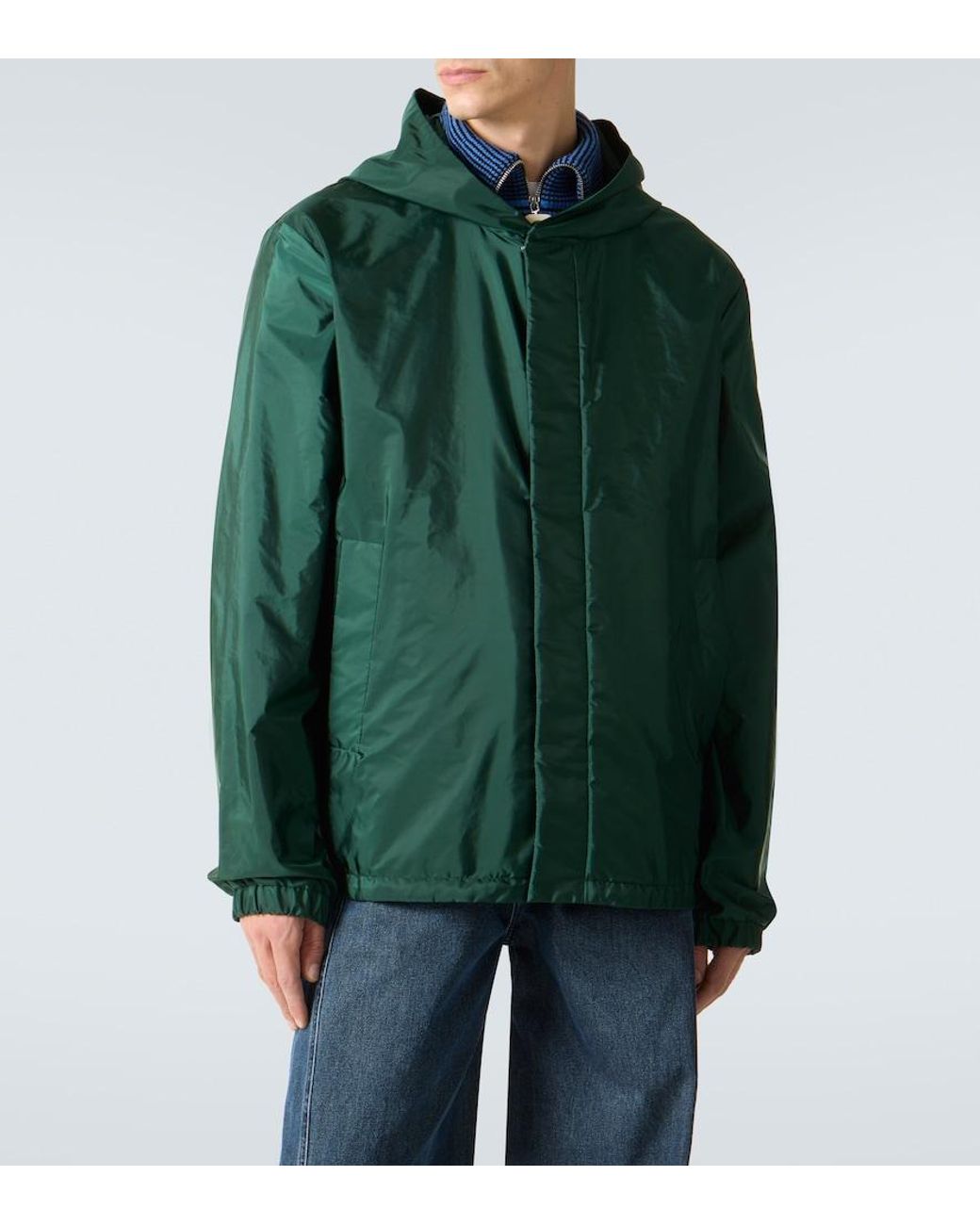Moncler Green Hooded Jacket for men
