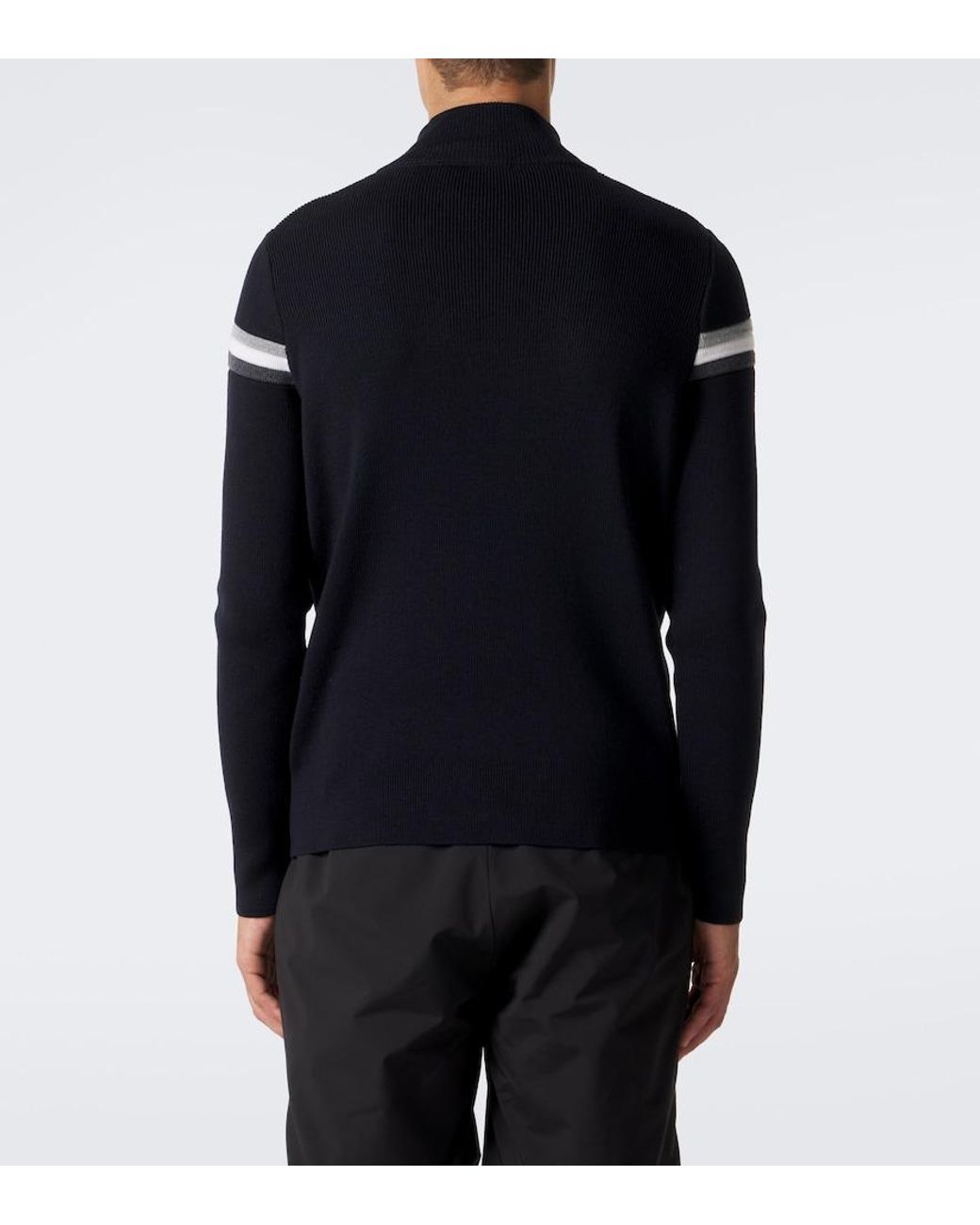 Fusalp Blue Wengen Iv Wool Half-Zip Sweater for men