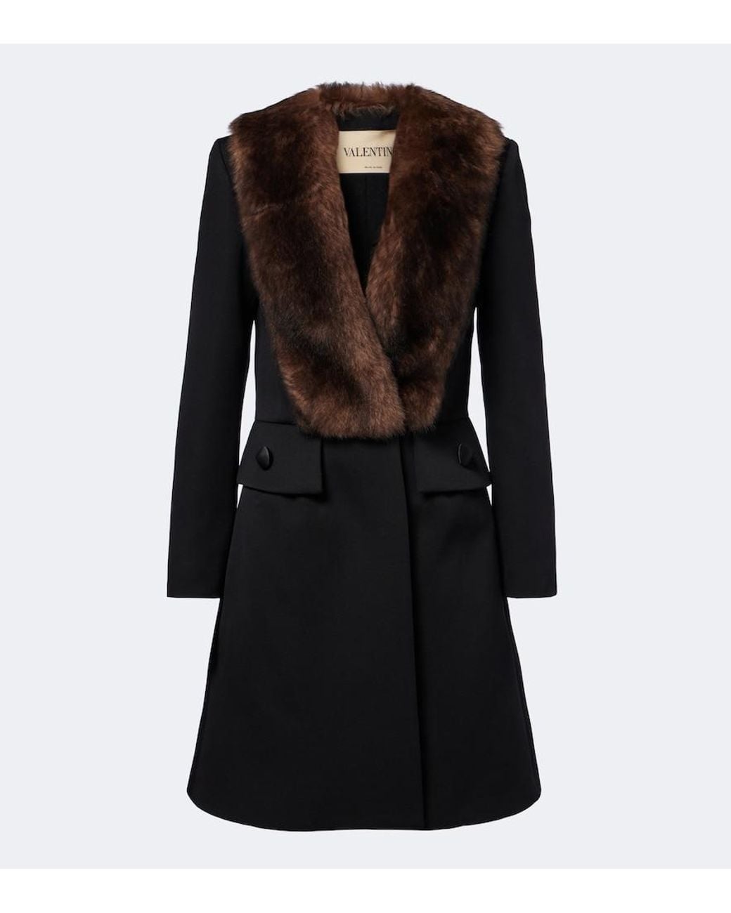 Valentino Garavani Black Virgin Wool Coat