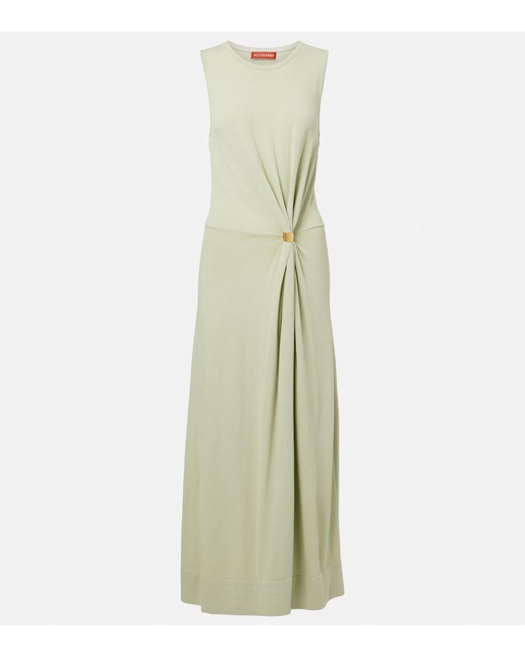 Altuzarra Green Gathered Maxi Dress
