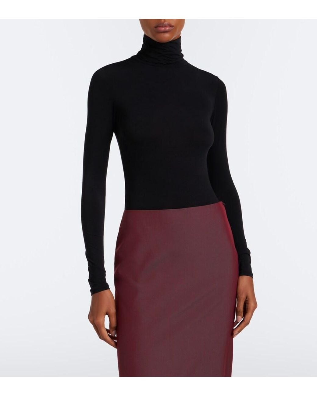 The Row Black Basile Jersey Bodysuit