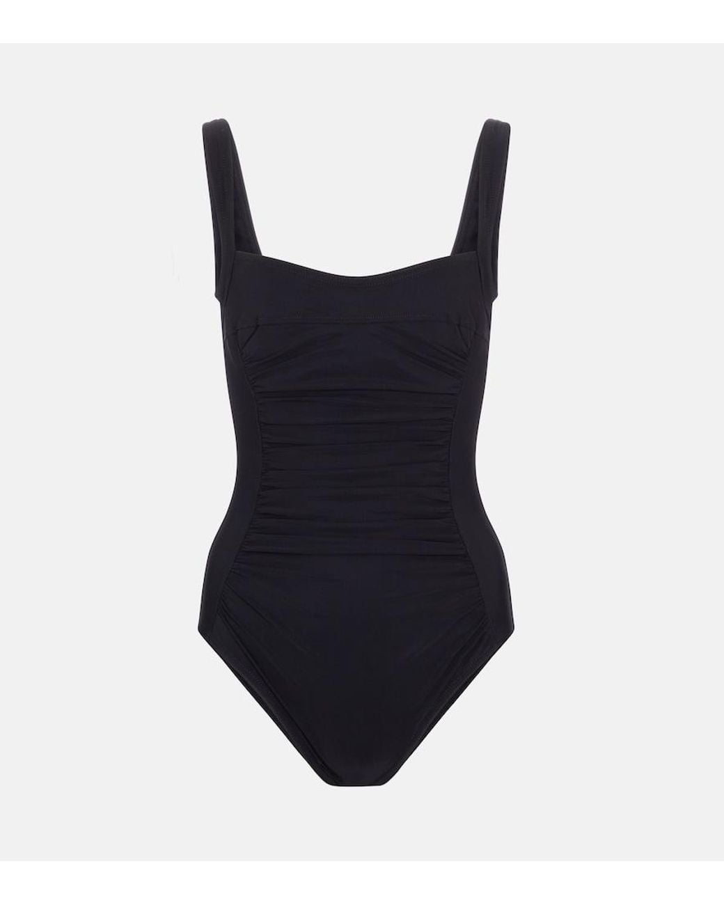 Karla Colletto Blue Basics Ruched Swimsuit