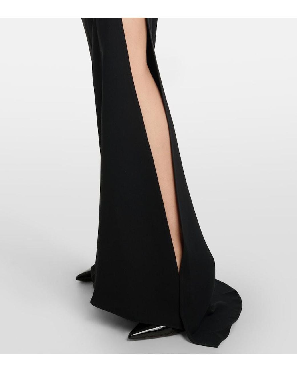 Maticevski Black Indominable Draped Maxi Skirt