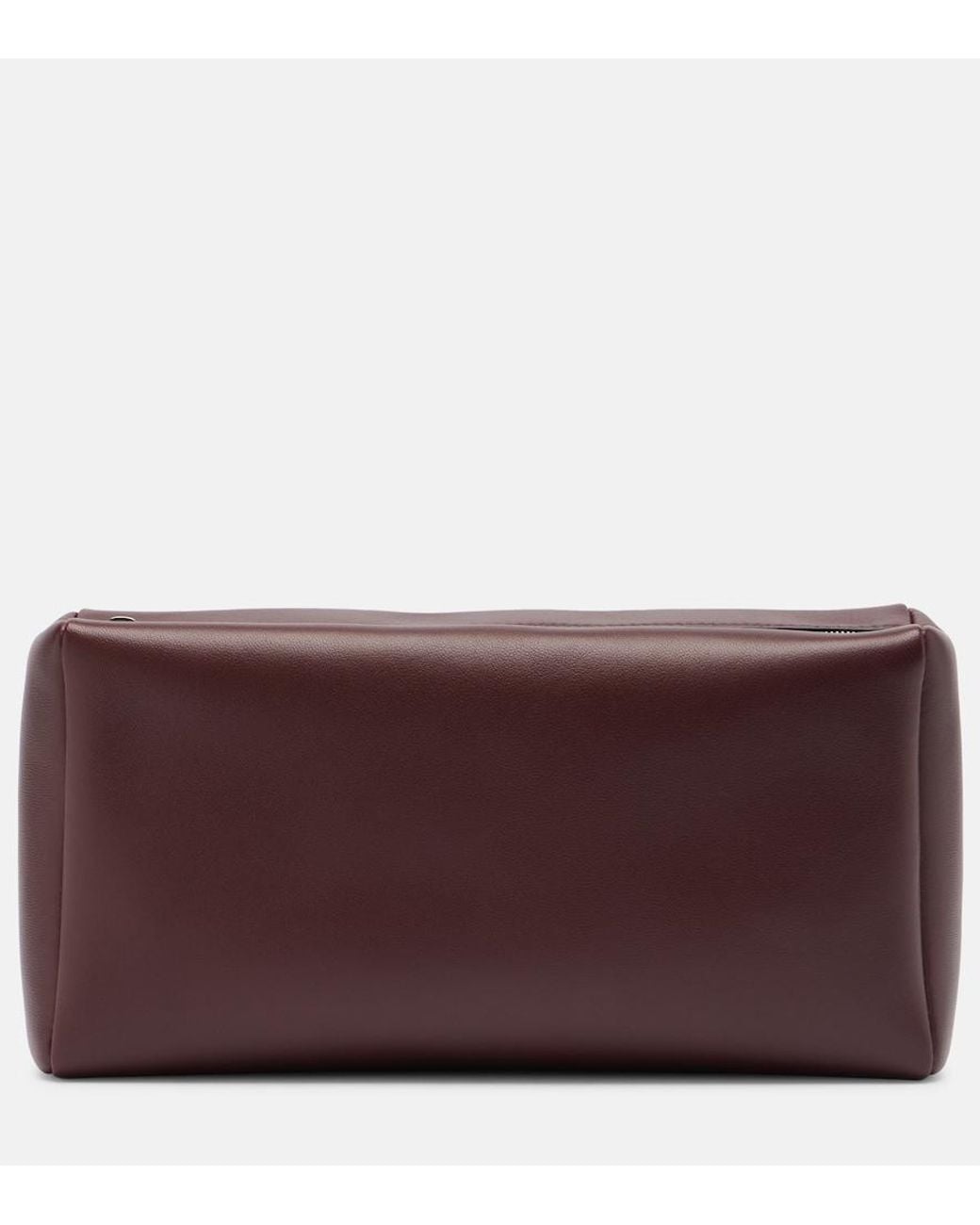 The Row Purple Squared Compact Leather Clutch