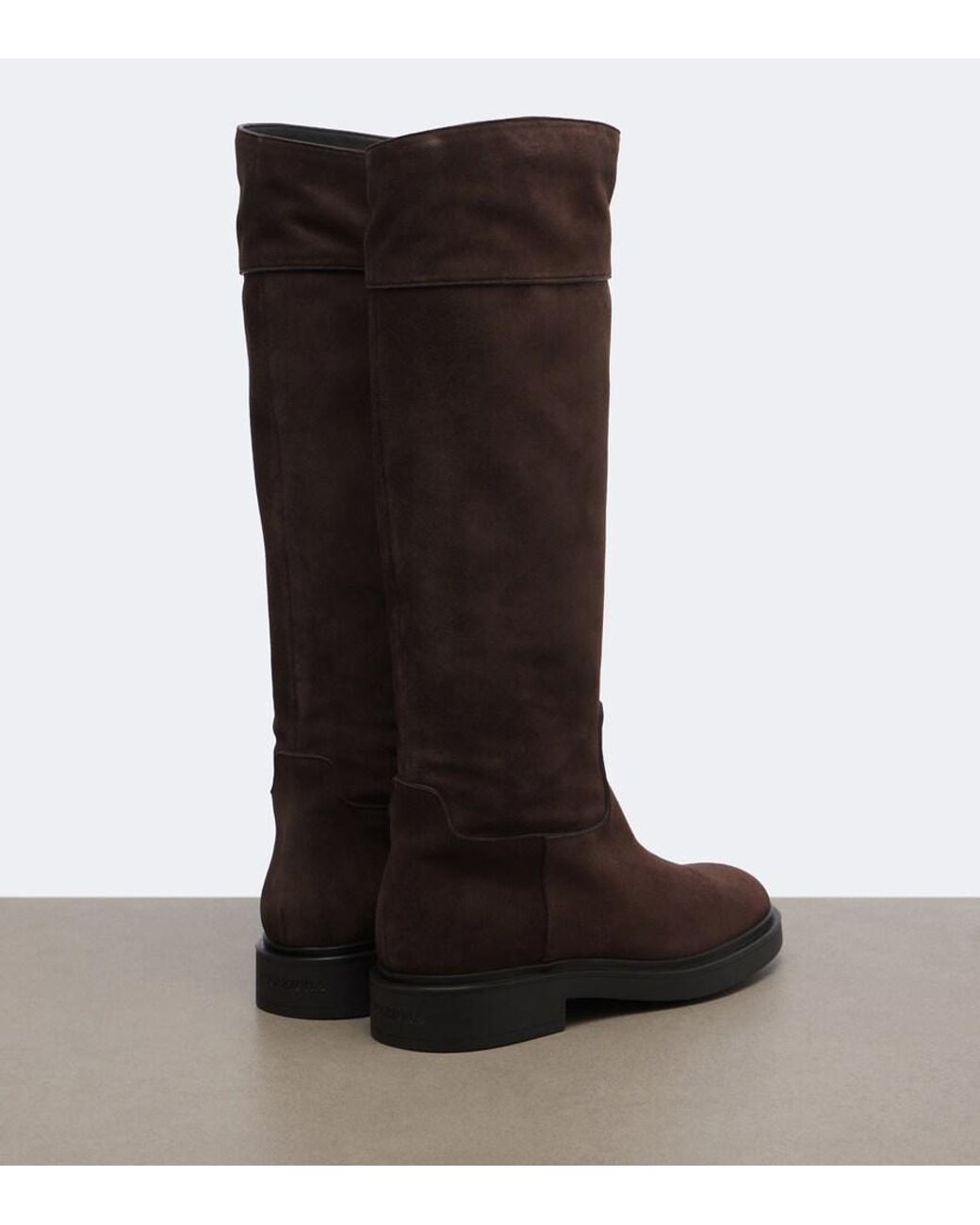 Aquazzura Brown Ride Suede Knee-High Boots
