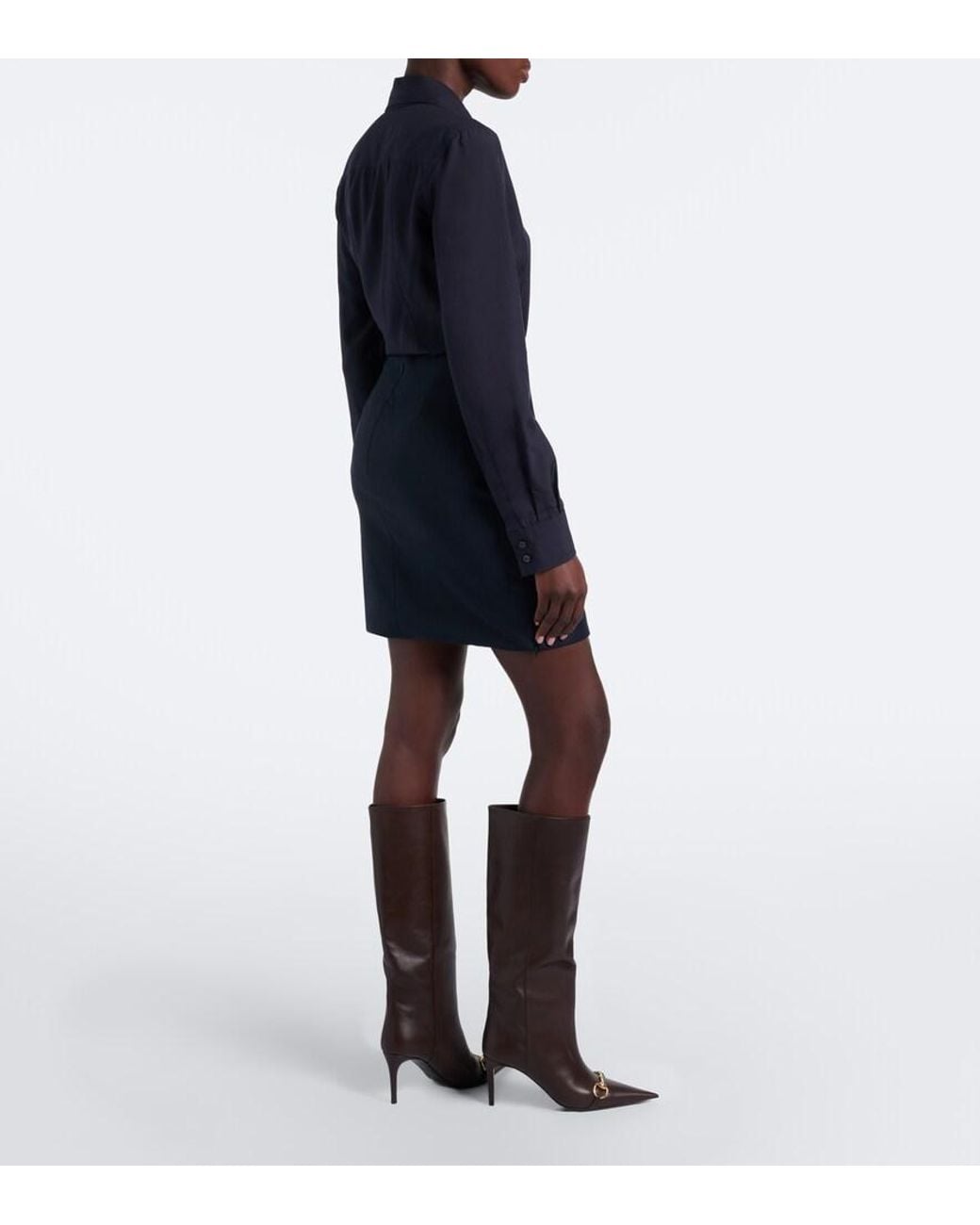 Gucci Blue Wool Miniskirt