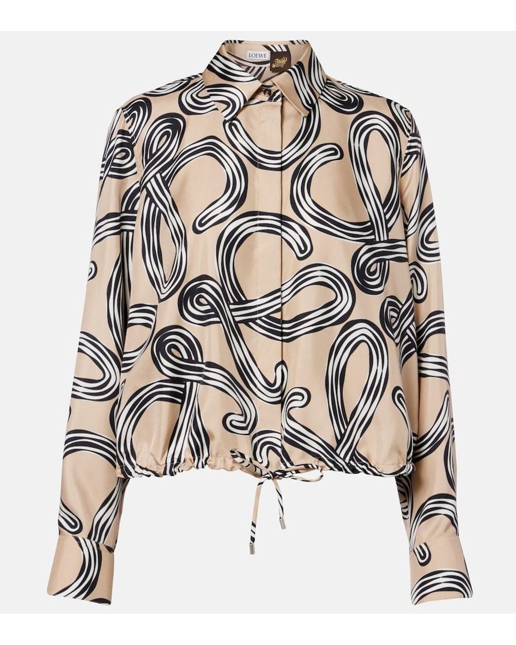 Loewe Natural Paula's Ibiza Anagram Silk Shirt
