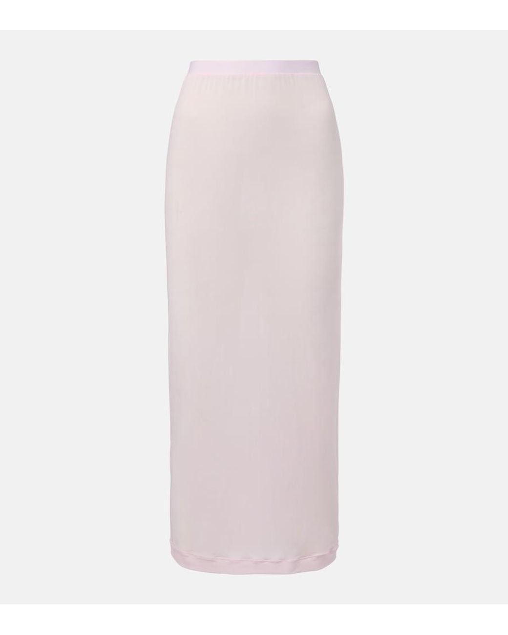 Wardrobe NYC Pink Sheer Midi Skirt