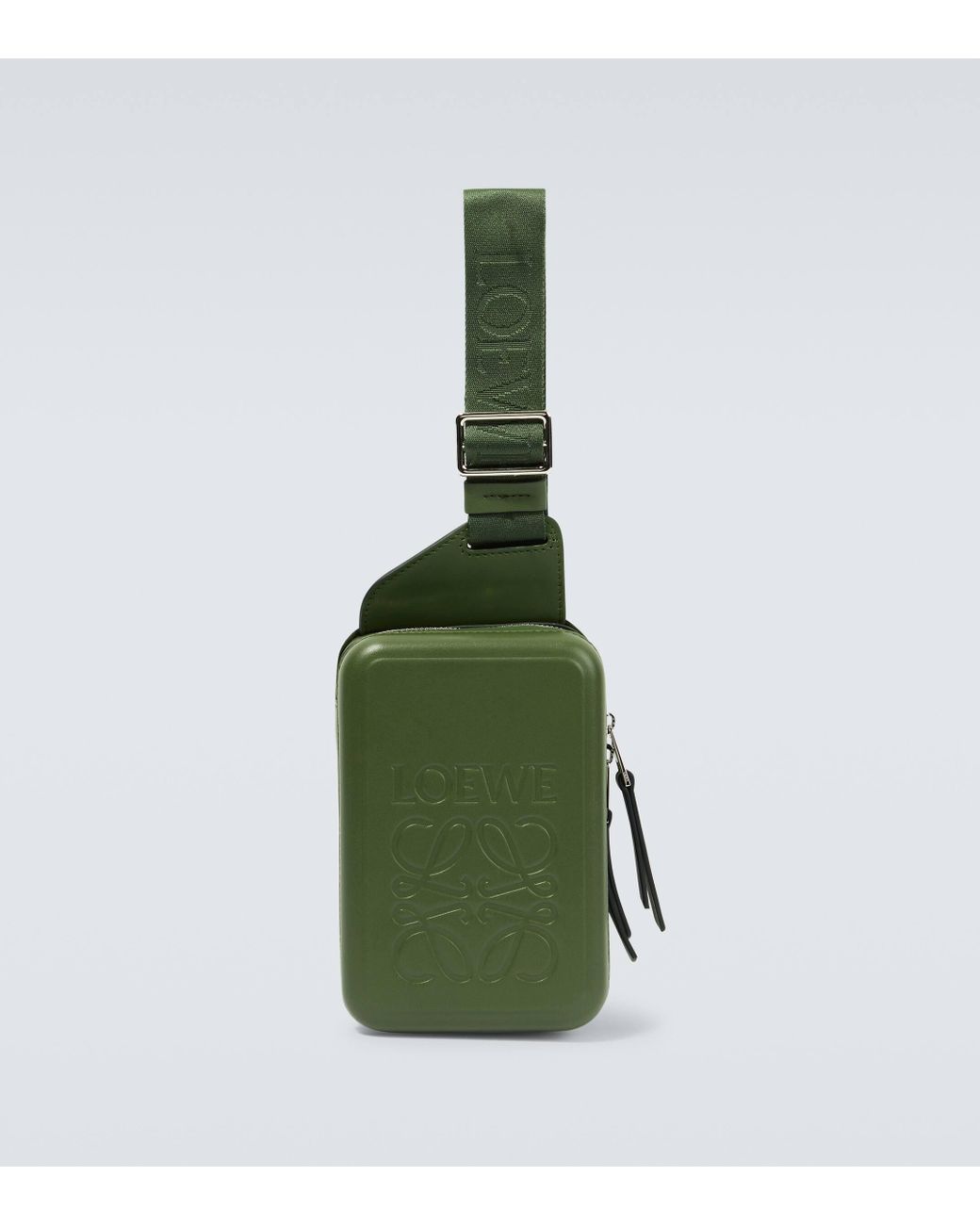 【LOEWE】現地セール!CUBI クロスボディ レザー HUNTER GREEN loewe-green-Molded-Sling-