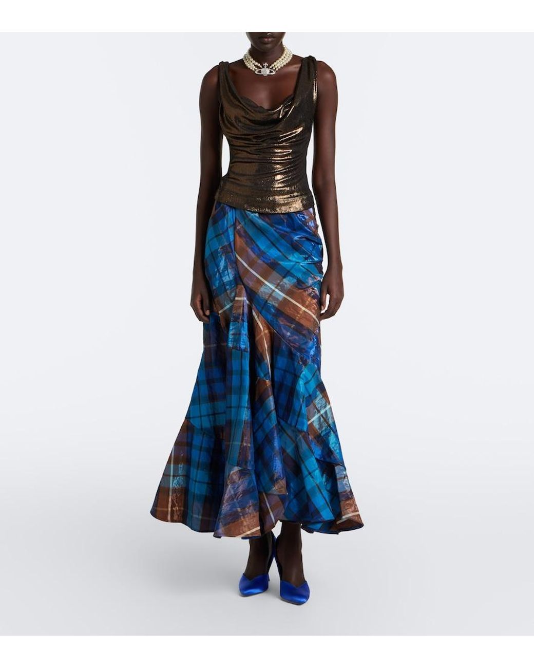 Vivienne Westwood Brown Anna Draped Tank Top