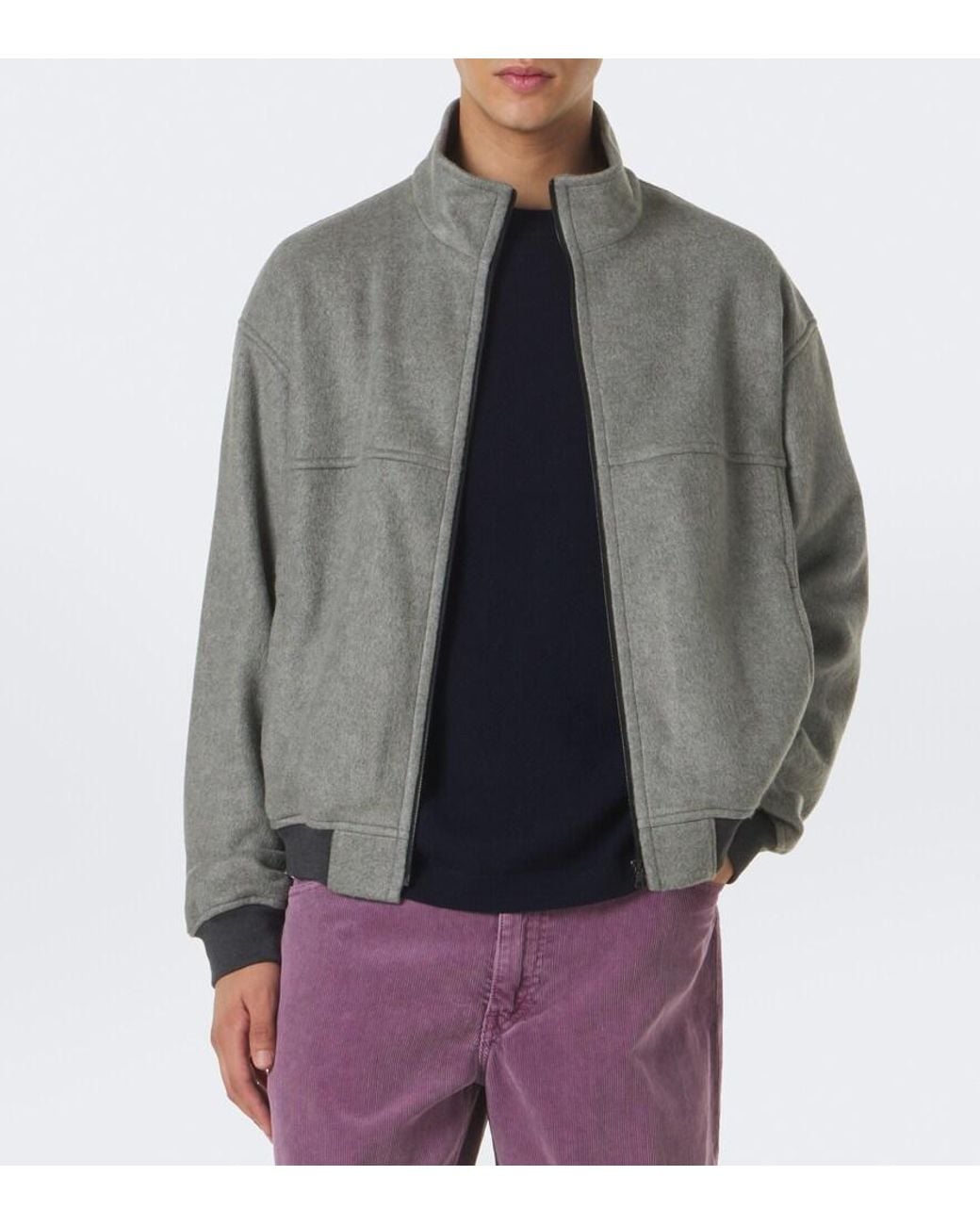 Chaqueta De Seda Auralee de hombre de color Gray