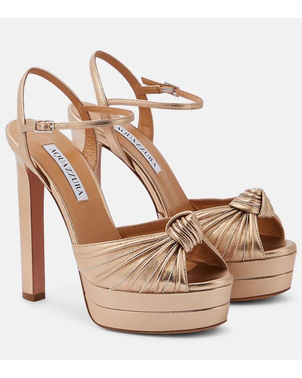 Aquazzura Atelier Plateau Embellished Leather Platform