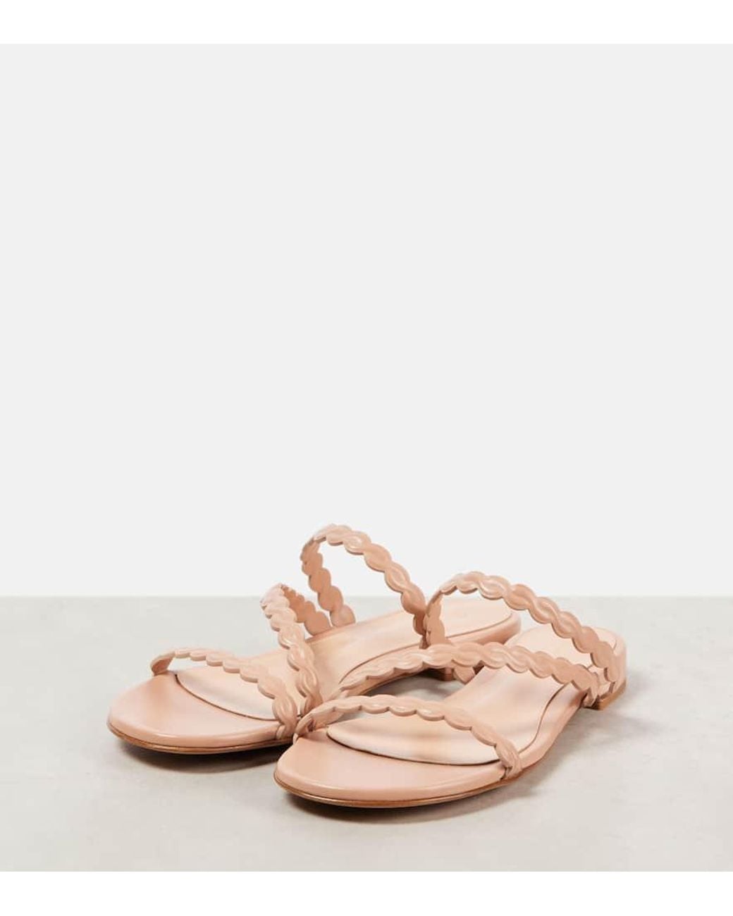 Gianvito Rossi Pink Sandalen Aus Leder