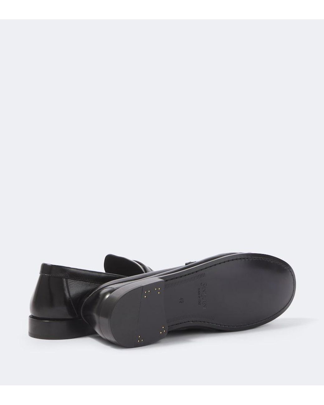 Saint Laurent Black Le Loafer Supple Leather Penny Loafers for men