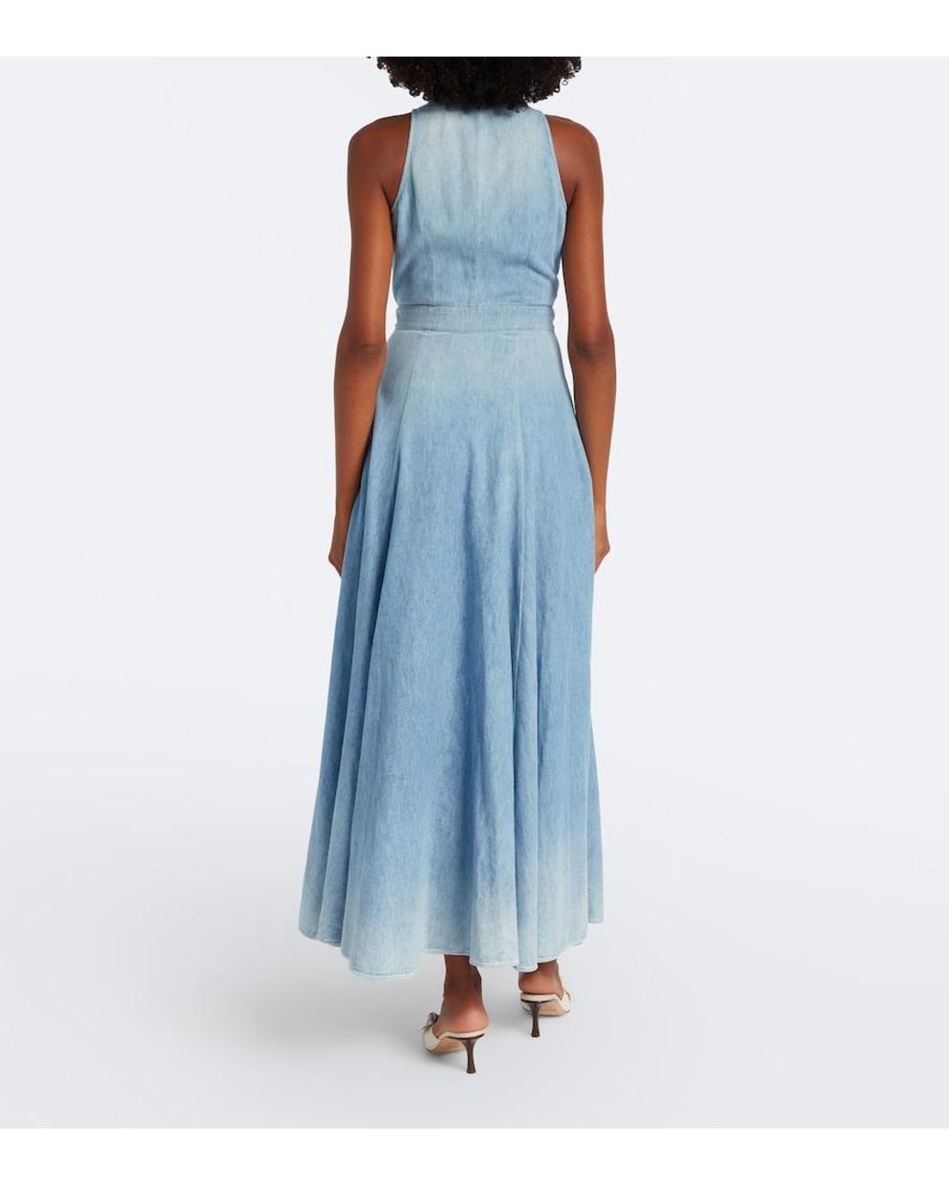 Ralph Lauren Blue Peyten Denim Maxi Dress