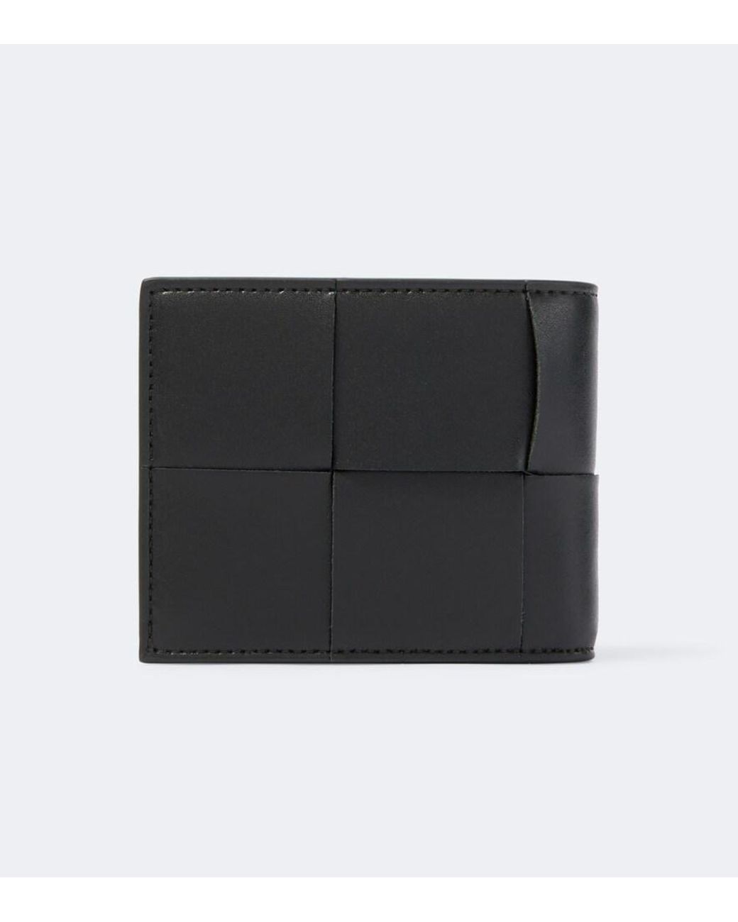 Bottega Veneta Black Intreccio Leather Wallet for men