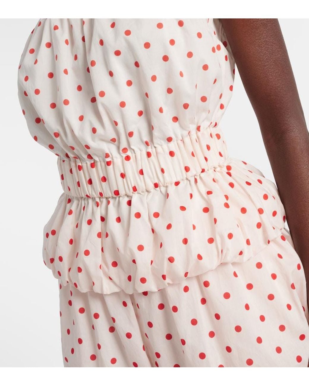 Posse Pink Aurelia Polka-Dot Linen Top