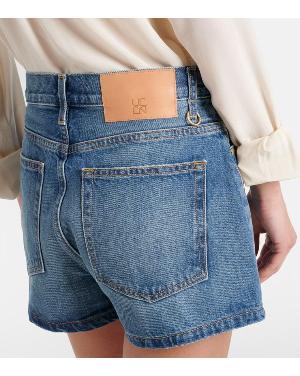 Ulla Johnson Blue Greta High-Rise Denim Shorts