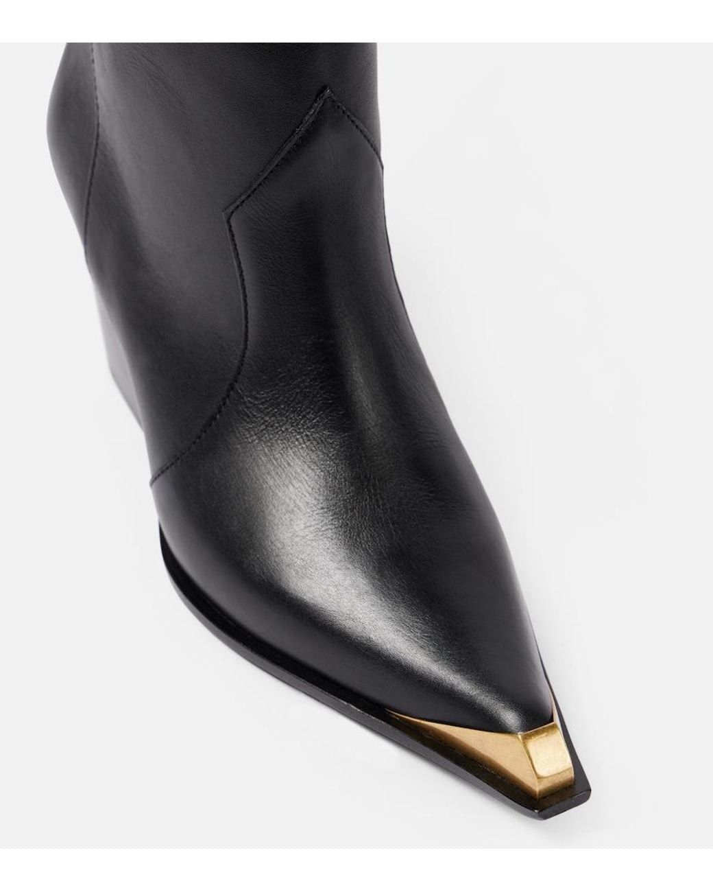 Etro Black Leather Cowboy Boots