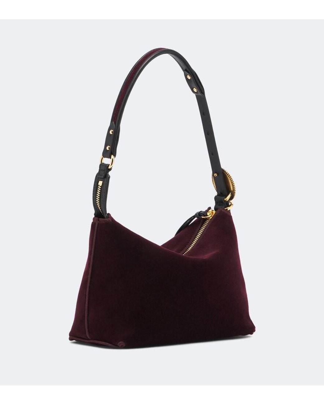 Etro Purple Small Velvet Shoulder Bag
