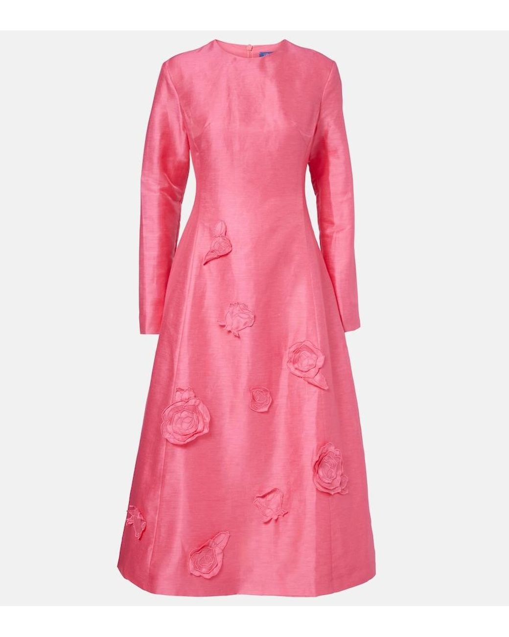 LEO LIN Pink Amira Floral-Applique Cocktail Dress