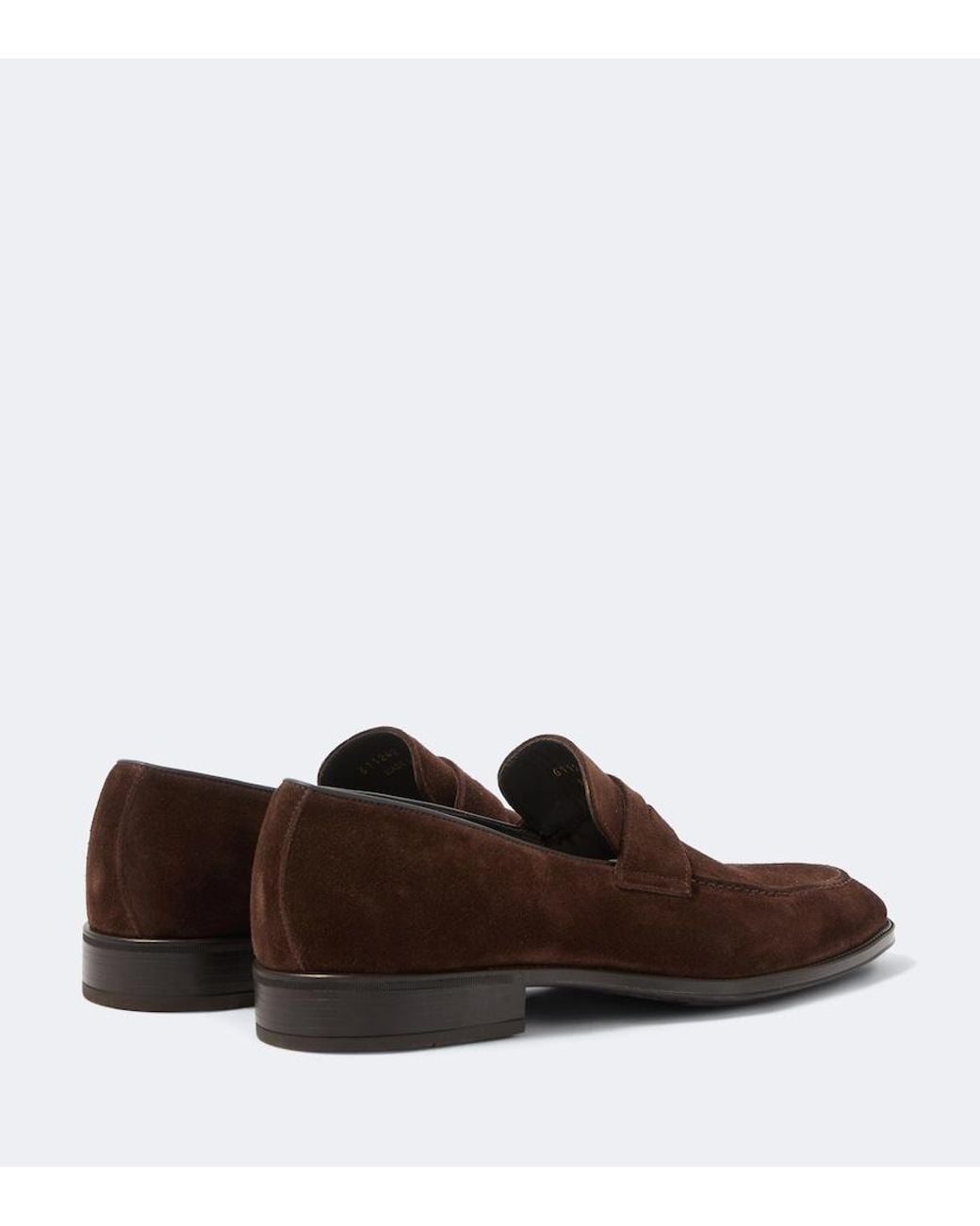 Canali Brown Suede Penny Loafers for men