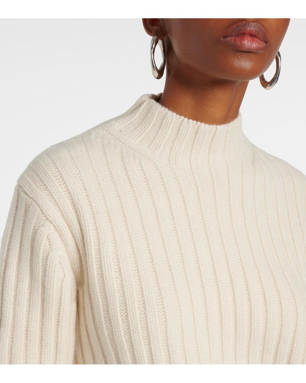 Totême  Natural Petite Chunky Wool And Cashmere Sweater
