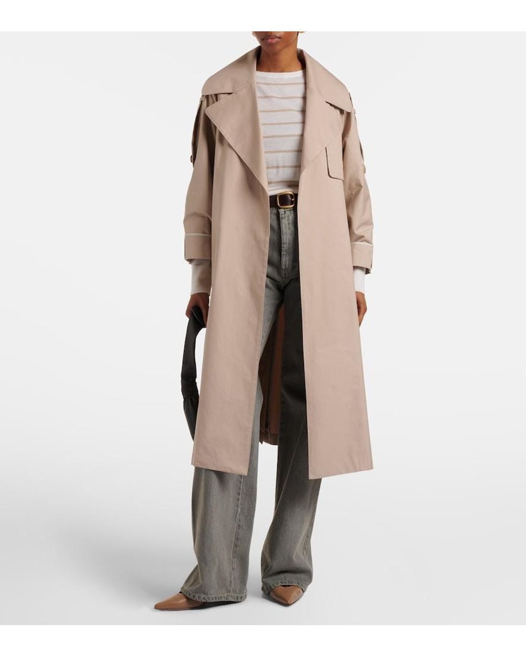 Max Mara White Striped Cashmere And Silk Sweater