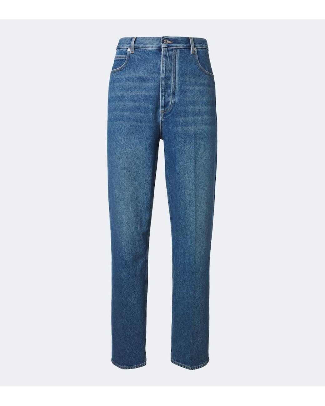 Bottega Veneta Blue Faded Straight Jeans for men