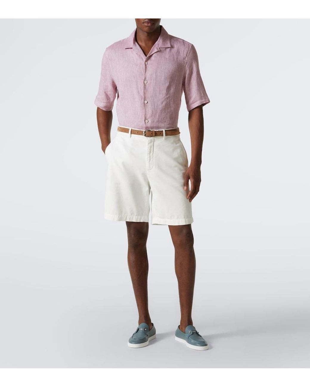 Christian Louboutin Blue Chambeliboat Leather Shoes for men