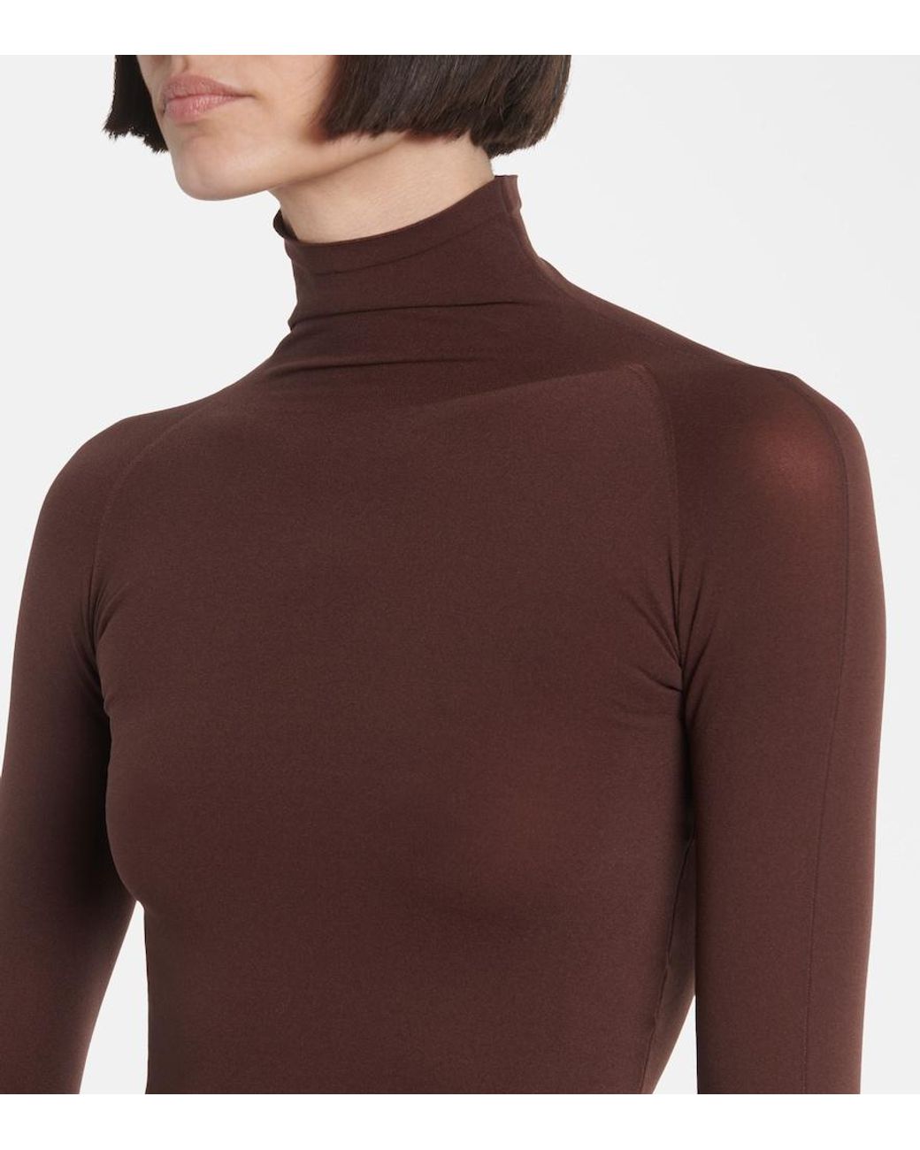 Alaïa Brown Jersey Top