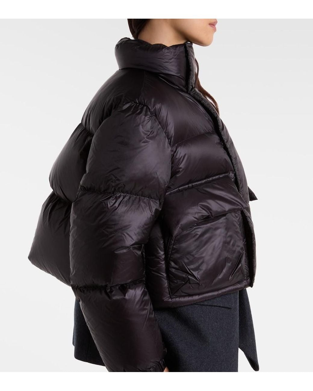 Sacai Black Layered Wool Down Jacket