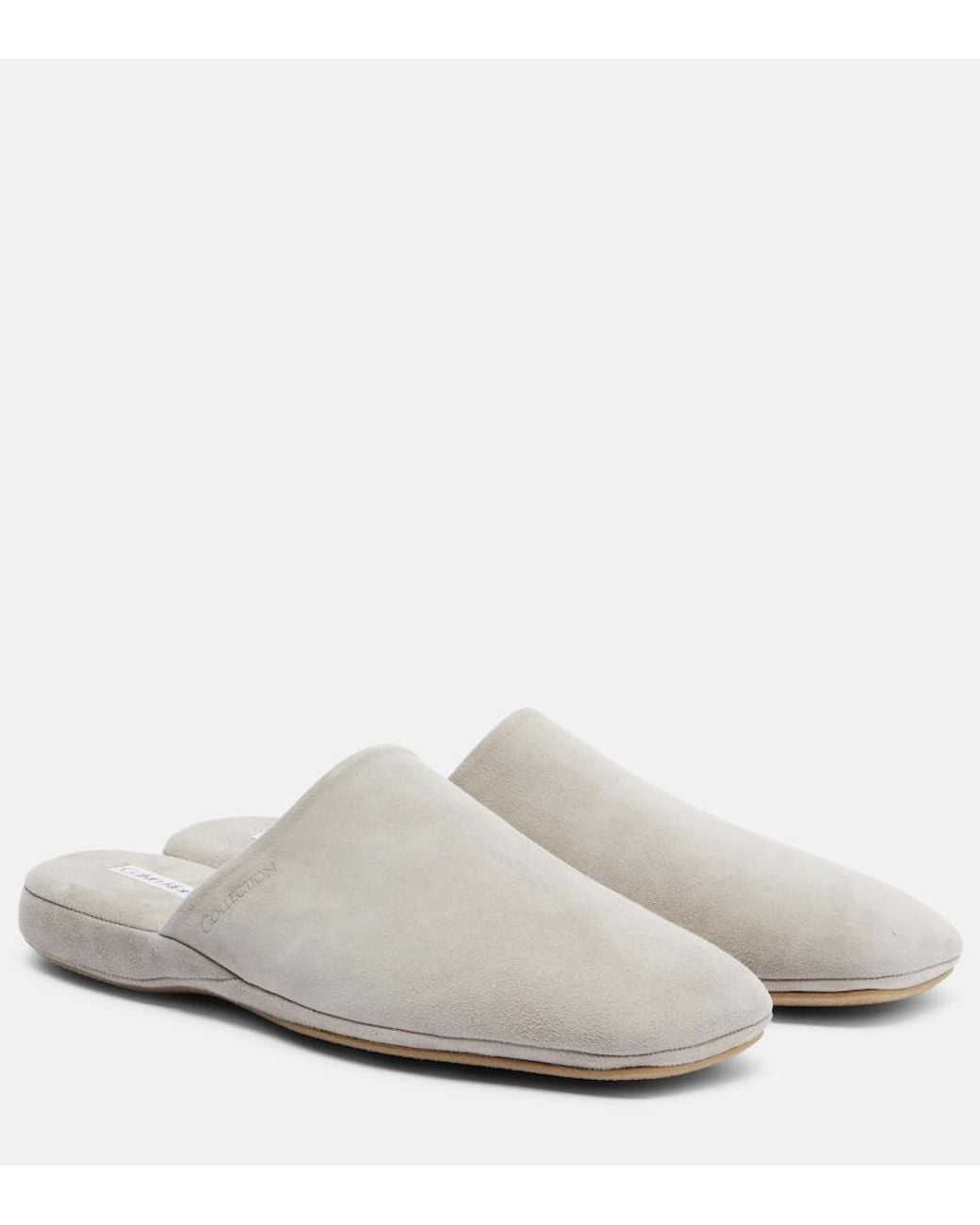 Calvin Klein White Hugh Suede Slippers